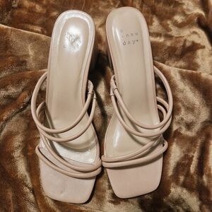 A New Day Women's Pink Strappy Heels